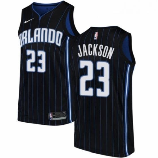 Youth Nike Orlando Magic 23 Justin Jackson Swingman Black NBA Jersey Statement Edition