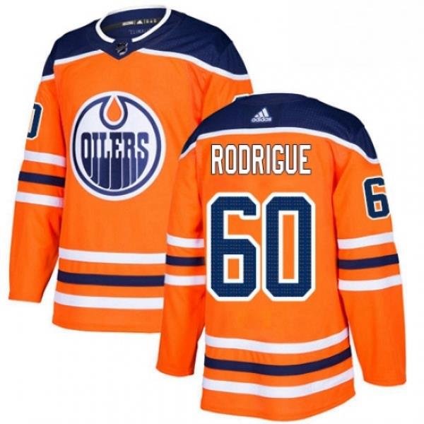 Mens Adidas Edmonton Oilers 60 Olivier Rodrigue Authentic Orange Home NHL Jersey