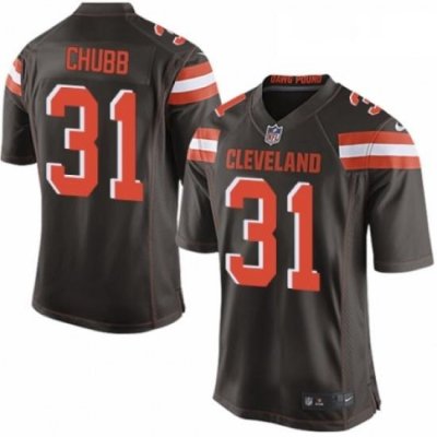 Mens Nike Cleveland Browns 31 Nick Chubb Game Brown Team Color NFL Jersey