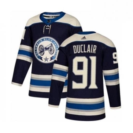 Mens Adidas Columbus Blue Jackets 91 Anthony Duclair Premier Navy Blue Alternate NHL Jersey