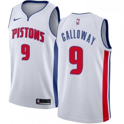 Youth Nike Detroit Pistons 9 Langston Galloway Swingman White Home NBA Jersey Association Edition