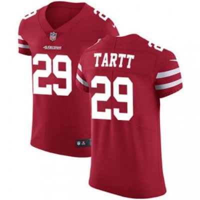 Nike 49ers #29 Jaquiski Tartt Red Team Color Mens Stitched NFL Vapor Untouchable Elite Jersey