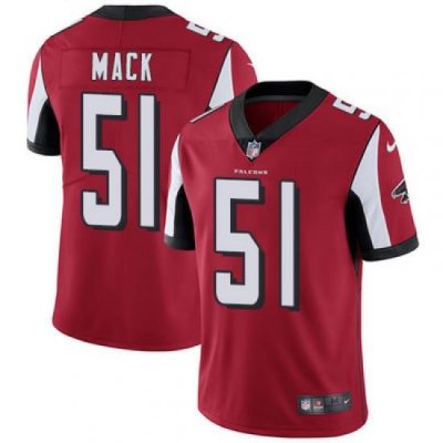 Nike Falcons #51 Alex Mack Red Team Color Mens Stitched NFL Vapor Untouchable Limited Jersey