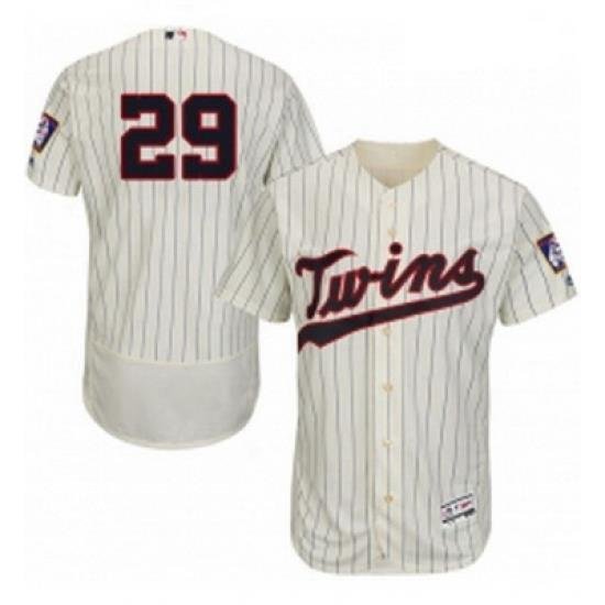 Mens Majestic Minnesota Twins 29 Rod Carew Authentic Cream Alternate Flex Base Authentic Collection MLB Jersey