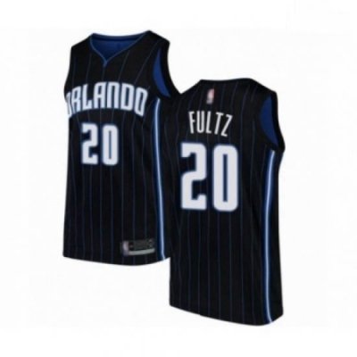 Mens Orlando Magic 20 Markelle Fultz Authentic Black Basketball Jersey Statement Edition