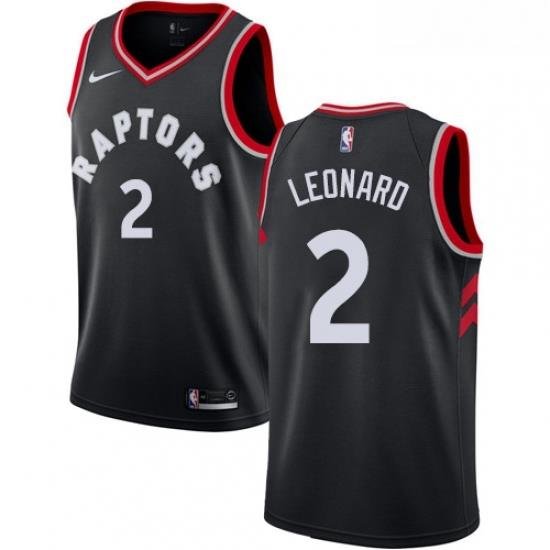 Youth Nike Toronto Raptors 2 Kawhi Leonard Swingman Black NBA Jersey Statement Edition