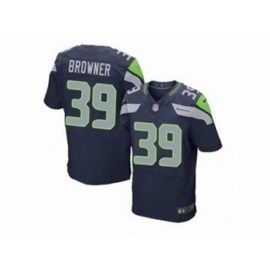 Nike Seattle SeahaWks 39 Brandon BroWner blue Elite NFL Jersey