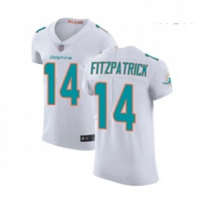 Mens Miami Dolphins 14 Ryan Fitzpatrick White Vapor Untouchable Elite Player Football Jersey