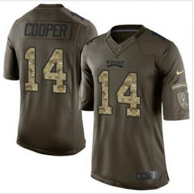 Nike Philadelphia Eagles #14 Riley Cooper Green Men 27s Stitched NFL Limited Salute to Service Jersey