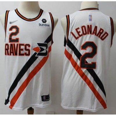 Clippers #2 Kawhi Leonard White Basketball Swingman Hardwood Classics Jersey