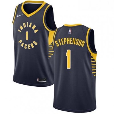 Womens Nike Indiana Pacers 1 Lance Stephenson Swingman Navy Blue Road NBA Jersey Icon Edition