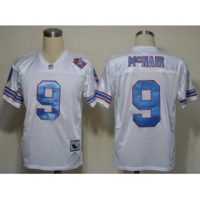 Tennessee Titans 9 Steve McNair White Throwback NFL Jerseys