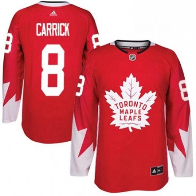 Mens Adidas Toronto Maple Leafs 8 Connor Carrick Premier Red Alternate NHL Jersey