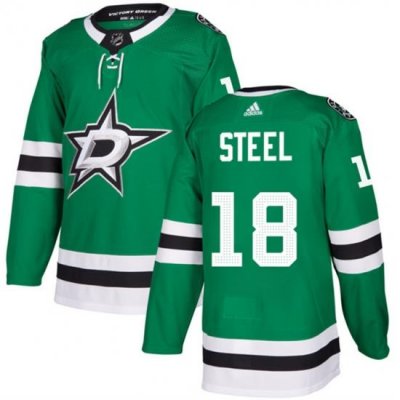 Men Dallas Stars 18 Sam Steel Green Stitched Jersey