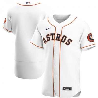 Men Houston Astros Men Nike White Home 2020 Flex Base Official Team MLB Jersey