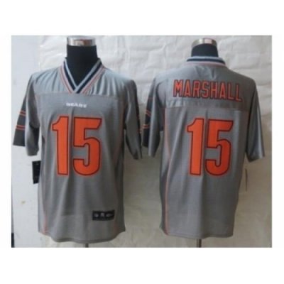 Nike Chicago Bears 15 Brandon Marshall Grey Elite Vapor NFL Jersey