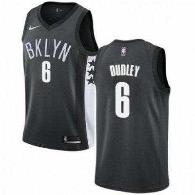 Mens Nike Brooklyn Nets 6 Jared Dudley Swingman Gray NBA Jersey Statement Edition