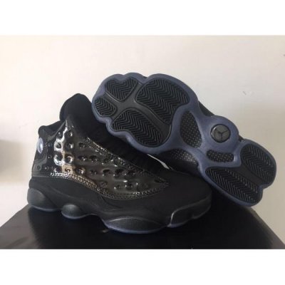 Men Air Jordan 13 Retro Men Shoes All Black Mirror