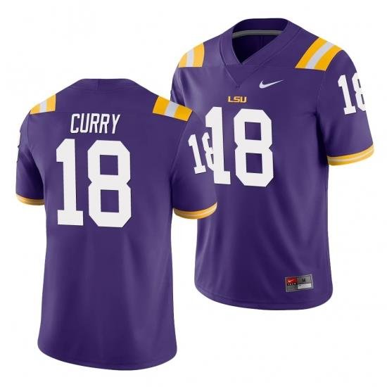 LSU Tiger Chris Curry Purple Game Men'S Jersey