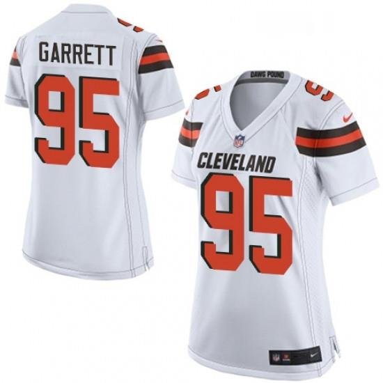 Womens Nike Cleveland BroWns 95 Myles Garrett Game White NFL Jersey