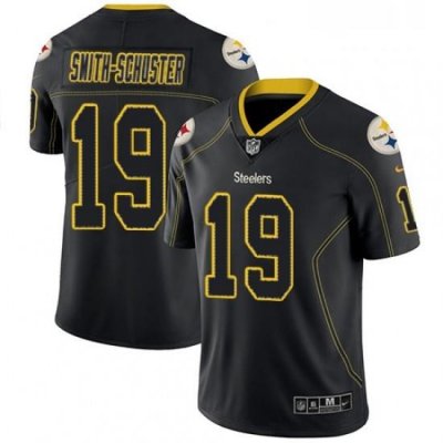 Mens Nike Pittsburgh Steelers 19 JuJu Smith Schuster Limited Lights Out Black Rush NFL Jersey