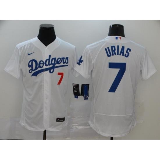 Dodgers 7 Julio Urias White 2020 Nike Flexbase Jersey