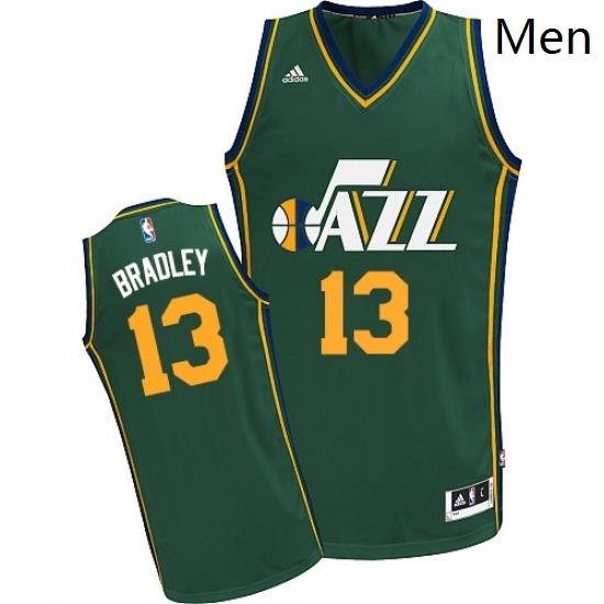 Mens Adidas Utah Jazz 13 Tony Bradley Swingman Green Alternate NBA Jersey