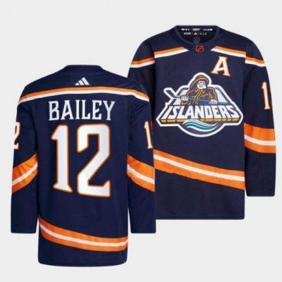 Men Women Youth New York Islanders Custom Navy 2022 23 Reverse Retro Stitched Jersey