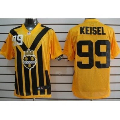 Nike Pittsburgh Steelers 99 Brett Keisel YelloW Elite 1933s ThroWback NFL Jersey