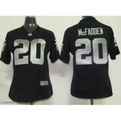 Womens Nike Oakland Raiders 20 McFADDEN Black Nike NFL Jerseys