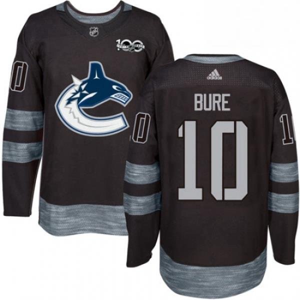 Mens Adidas Vancouver Canucks 10 Pavel Bure Authentic Black 1917 2017 100th Anniversary NHL Jersey