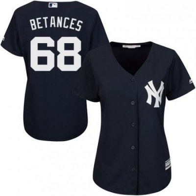 Womens Majestic New York Yankees 68 Dellin Betances Authentic Navy Blue Alternate MLB Jersey