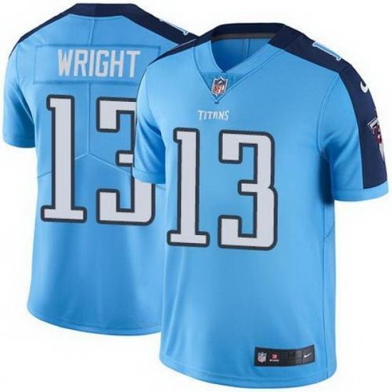 Nike Titans #13 Kendall Wright Light Blue Youth Stitched NFL Limited Rush Jersey