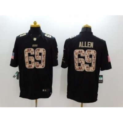 Nike Chicago Bears 69 Jared Allen Black Limited Salute to Service NFL Jersey