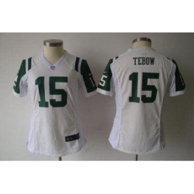 2012 Nike Women NeW York Jets #15 Tim TeboW White Nike NFL Jerseys