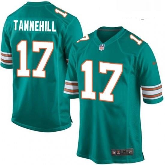 Mens Nike Miami Dolphins 17 Ryan Tannehill Game Aqua Green Alternate NFL Jersey