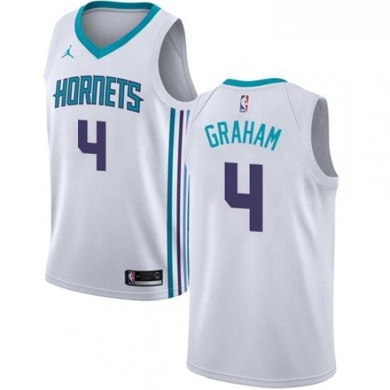 Womens Nike Jordan Charlotte Hornets 4 Devonte Graham Authentic White NBA Jersey Association Edition