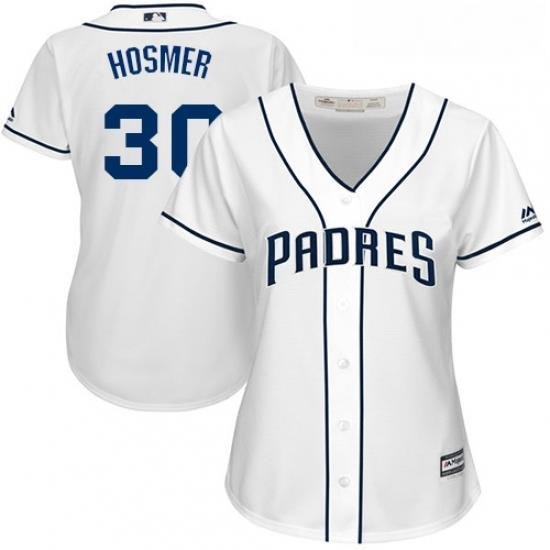 Womens Majestic San Diego Padres 30 Eric Hosmer Authentic White Home Cool Base MLB Jersey