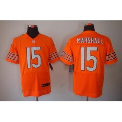 Nike Chicago Bears 15 Brandon Marshall Orange Elite NFL Jersey