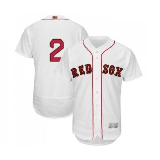 Mens Boston Red Sox 2 Xander Bogaerts White 2019 Gold Program Flex Base Authentic Collection Baseball Jersey