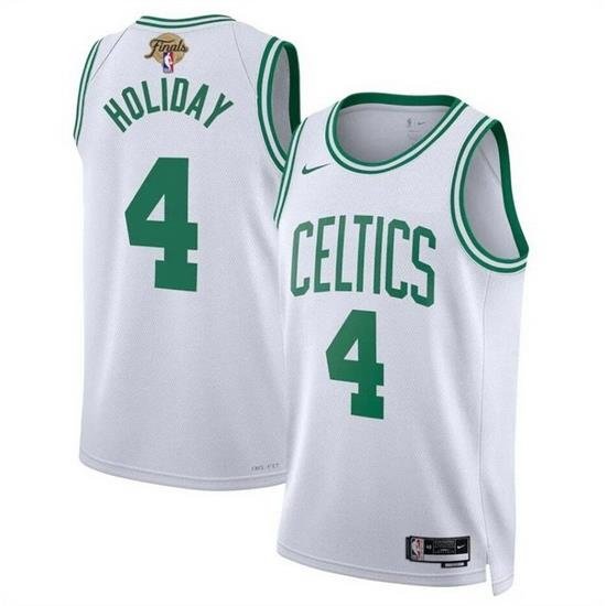 Men Boston Celtics 4 Jrue Holiday White 2024 Finals Association Edition Stitched Basketball Jersey