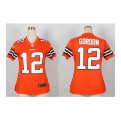 Nike Women Jerseys Cleveland Browns #12 Gordon orange[gordon]