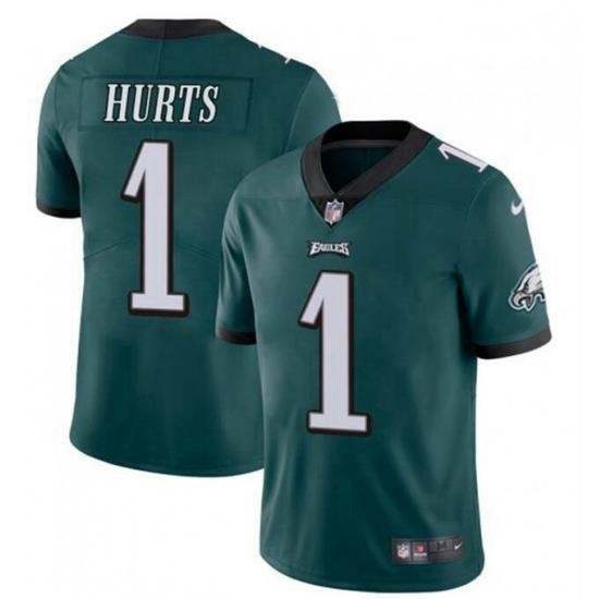 Men Philadelphia Eagles Jalen Hurts 1 Limited Green Vapor Untouchable NFL Jersey