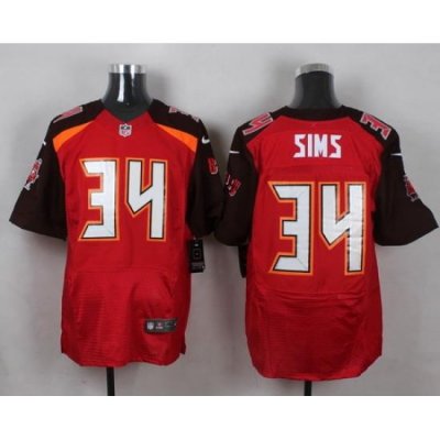 Nike Tampa Bay Buccaneers #34 Charles Sims Red Team Color Mens Stitched NFL New Elite Jersey