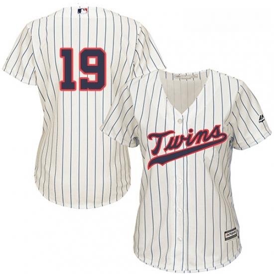 Womens Majestic Minnesota Twins 19 Anibal Sanchez Authentic Cream Alternate Cool Base MLB Jersey