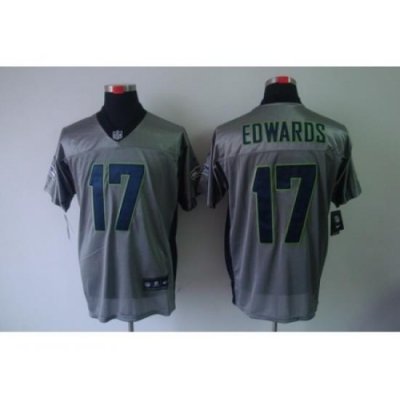 Nike Seattle Seahawks 17 Braylon Edwards Grey Elite Shadow NFL Jersey