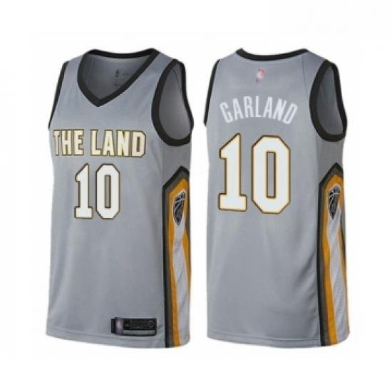 Womens Cleveland Cavaliers 10 Darius Garland Swingman Gray Basketball Jersey City Edition