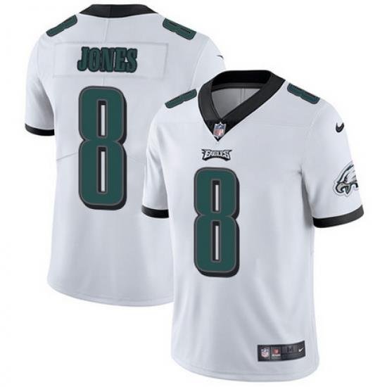 Nike Eagles #8 Donnie Jones White Mens Stitched NFL Vapor Untouchable Limited Jersey