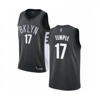 Womens Brooklyn Nets 17 Garrett Temple Authentic Gray Basketball Jersey Statement Edition