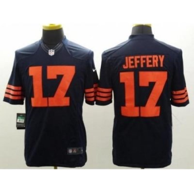 Nike Chicago Bears 17 Alshon Jeffery Blue Limited Orange Number NFL Jersey